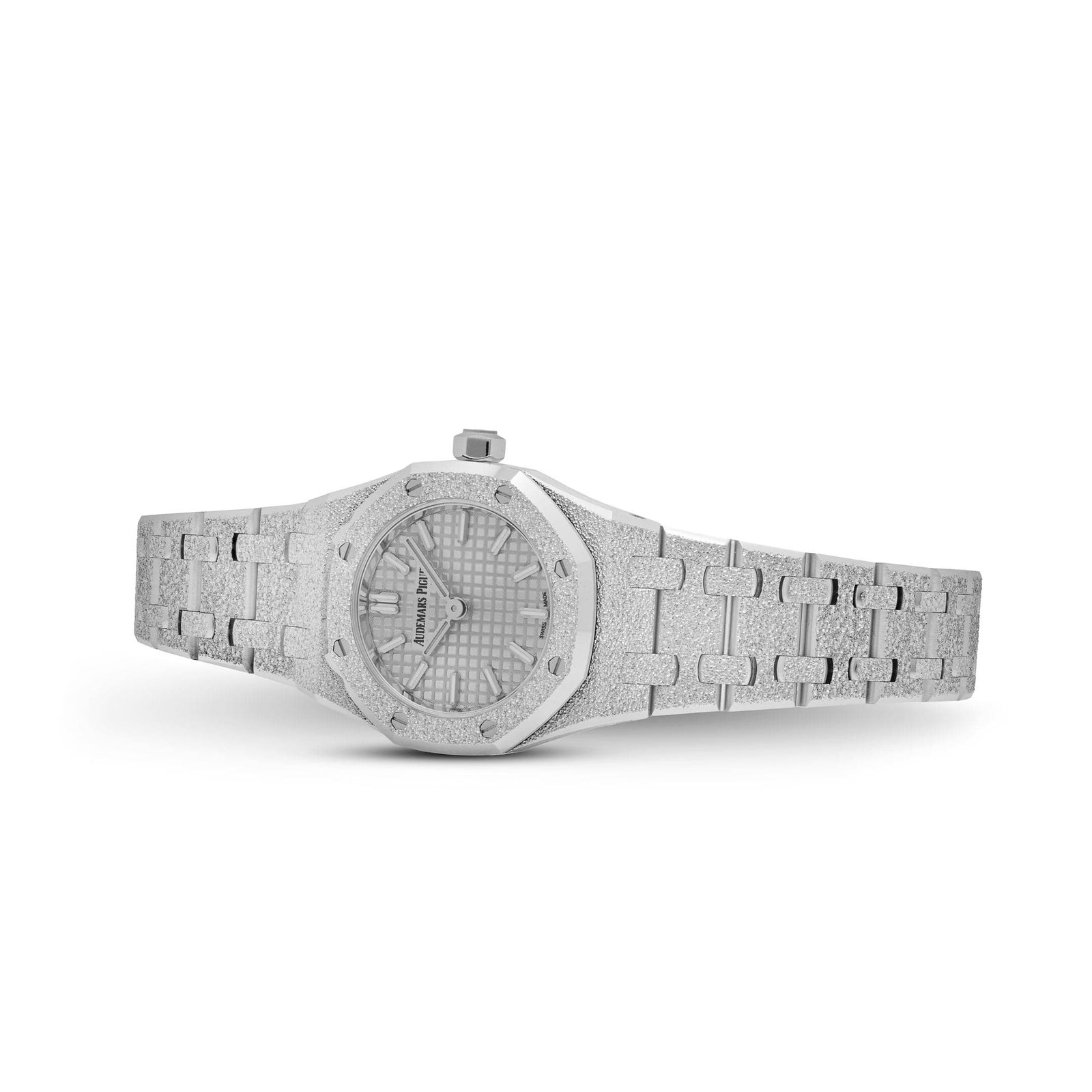 Audemars Piguet Royal Oak 67630BC.GG.1312BC.01-B 'Mini' Frosted White Gold Quartz (2025) - Image 3