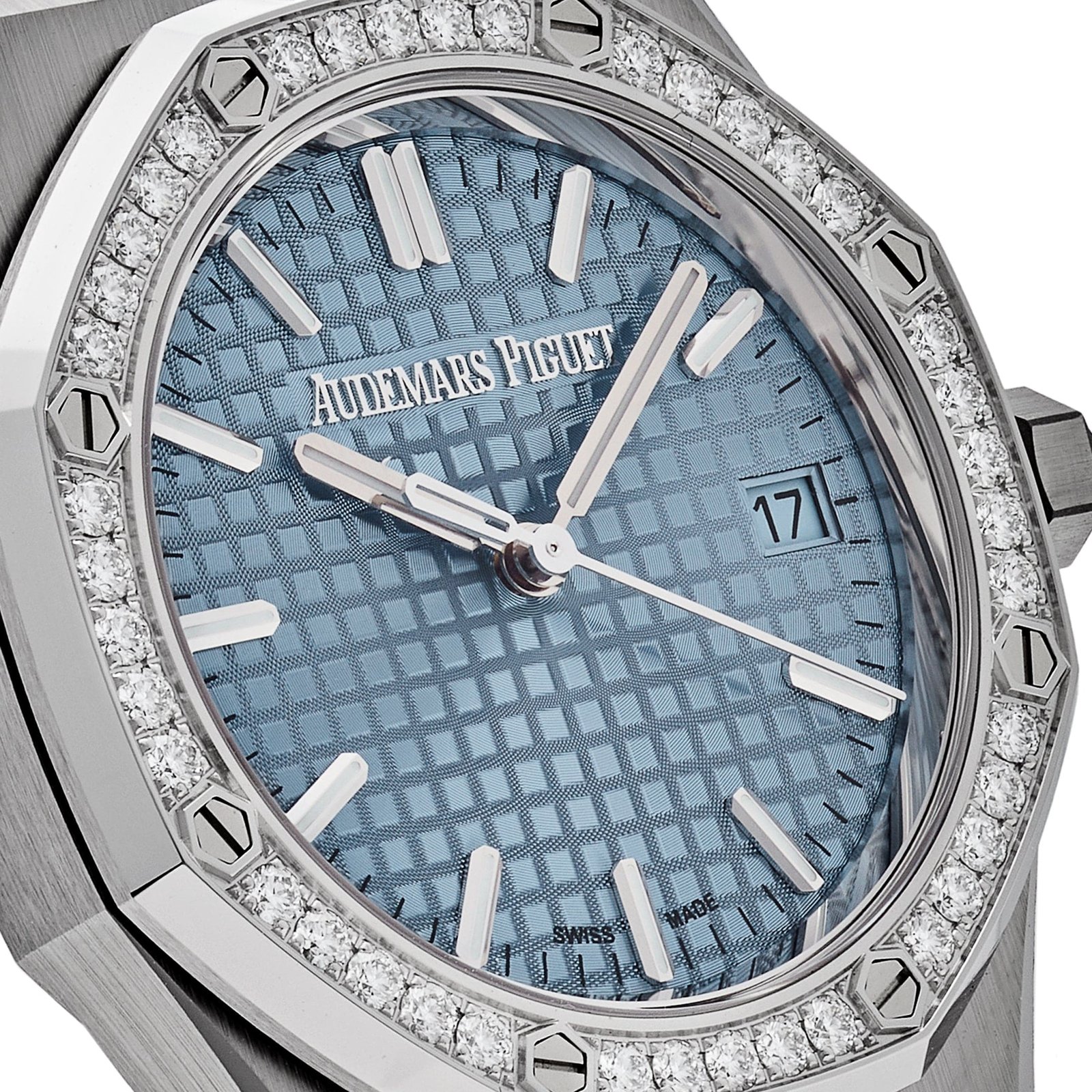 Audemars Piguet Royal Oak 77451ST.ZZ.1361ST.01 'Ladies' Selfwinding '50th Anniversary' Stainless Steel Light Blue Dial Diamond Bezel (2023) - Image 5