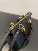 Fendi Mini ByTheWay Bag – Smooth Calfskin with Tortoiseshell Handle, Chic & Playful