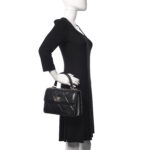 Lambskin Quilted Small Trendy CC Dual Handle Flap Bag Black