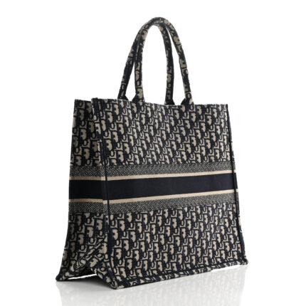 CHRISTIAN DIOR Oblique Large Book Tote Blue Multicolor
