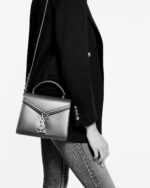 YSL Cassandra Mini Top Handle Bag in Box Leather